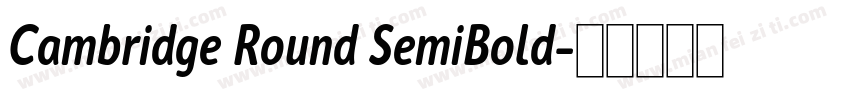 Cambridge Round SemiBold字体转换